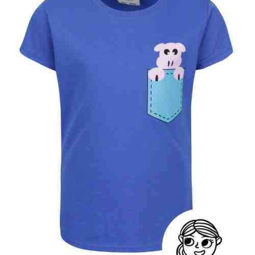 Tricou albastru de fete ZOOT Kids