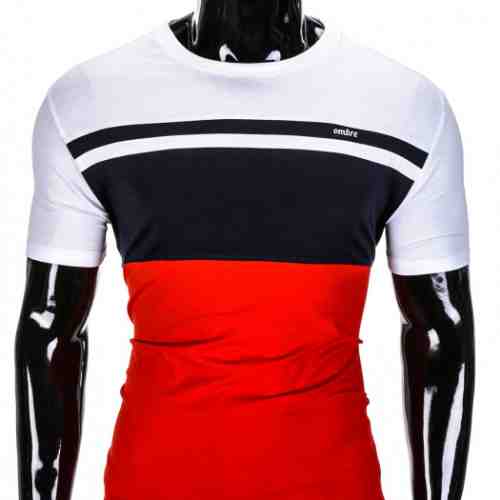 Tricou barbati in 3 culori slim fit sport S844 bleumarin rosu
