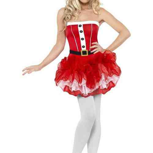 XM191 Costum Craciunita din rochie scurta cu tulle