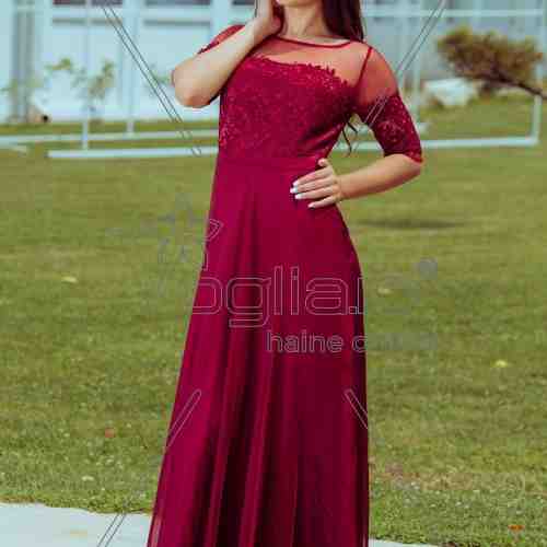 ROCHIE DIN VOAL BORDO CU MANECA SCURTA