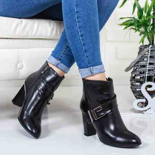 Botine Edoar negre elegante