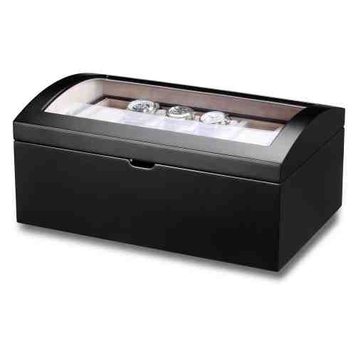 Cutie ceasuri Lemn - Sticla Rothenschild Exclusive-Line RS-5038-BK Pentru 24 Ceasuri