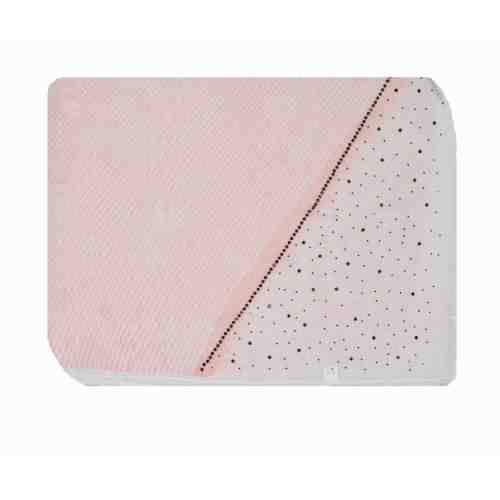 Esarfa alba cu dungi roz si tinte aplicate 211390