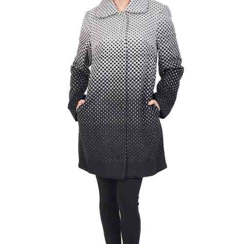 Palton negru in degrade cu buline 171633 NG