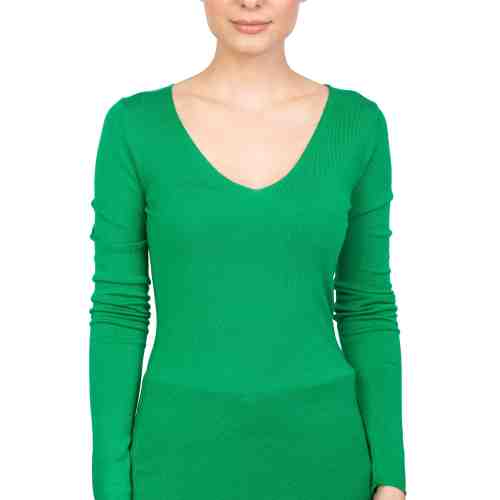 Pulover casual verde cu anchior 6501 V