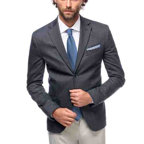 Sacou Barbati Bleumarin Clasic Slim Fit din Lana S002 Col15