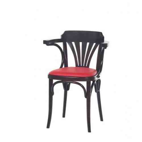 Scaun din lemn de fag, tapitat cu stofa 056 Wenge / Red, l44,5xA48xH80 cm