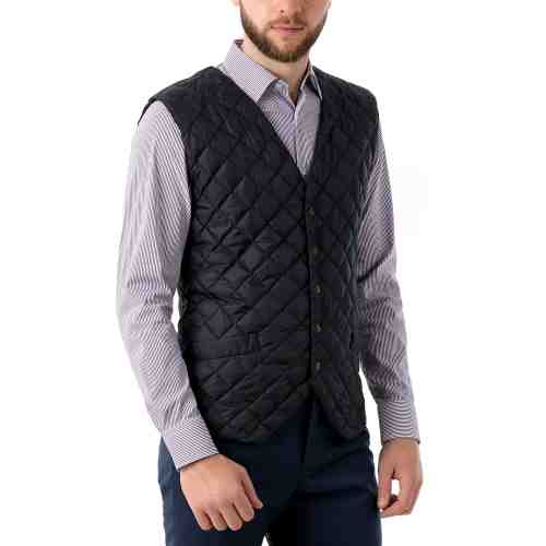 Vesta Barbati Bleumarin Slim cu Puf de Gasca V023-105