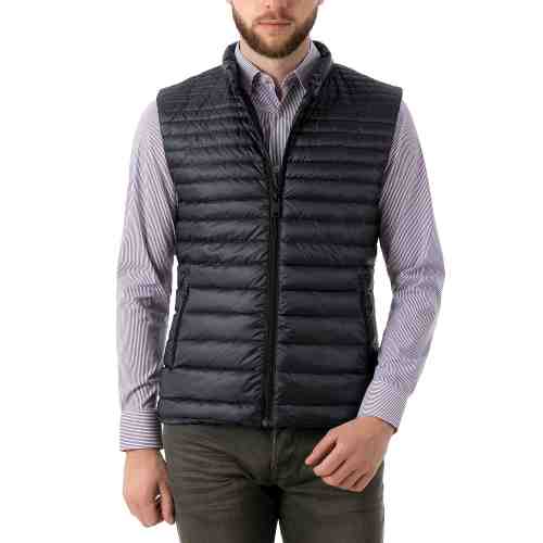 Vesta Barbati Bleumarin Slim Fit cu Puf de Gasca V022 106