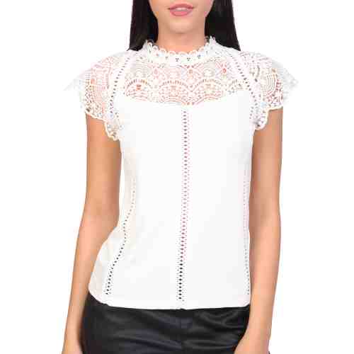 Bluza alba din tricot H562A