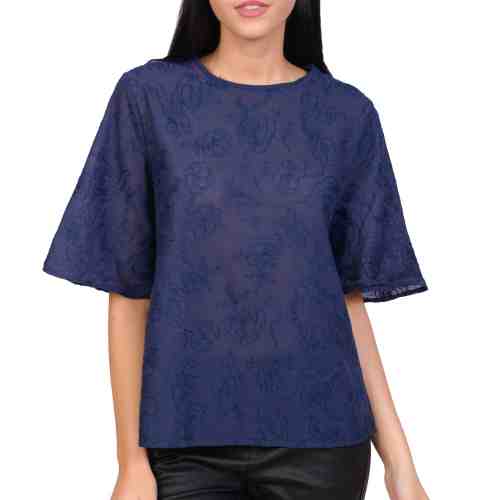 Bluza bleumarin maneca scurta FA1003BM