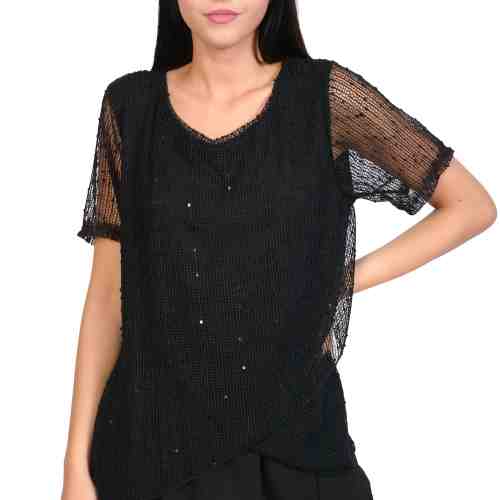 Bluza neagra marimi mari 16012N