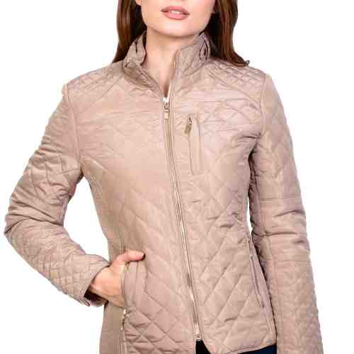 Jacheta casual bej matlasata M906 B