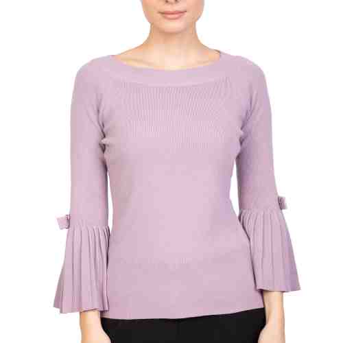 Pulover mov cu fundite maneca 60158 M
