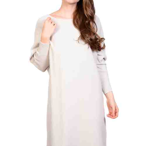 Rochie casual tricotata bej deschis 951 B