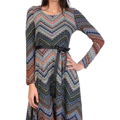Rochie cu zig-zaguri multicolore 202382 BM