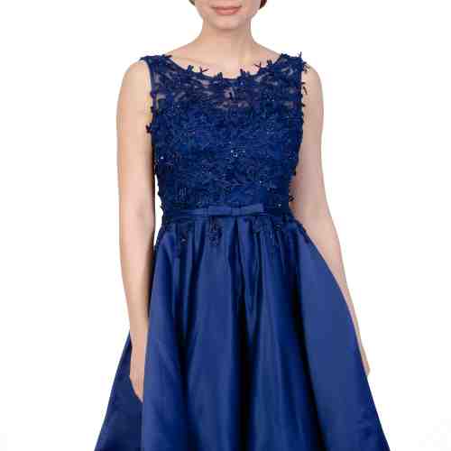 Rochie de seara bleumarin cu broderie 8269 BM
