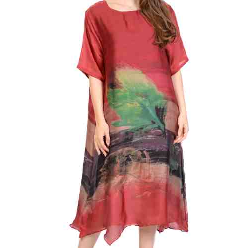 Rochie de vara din voal de matase 19071R