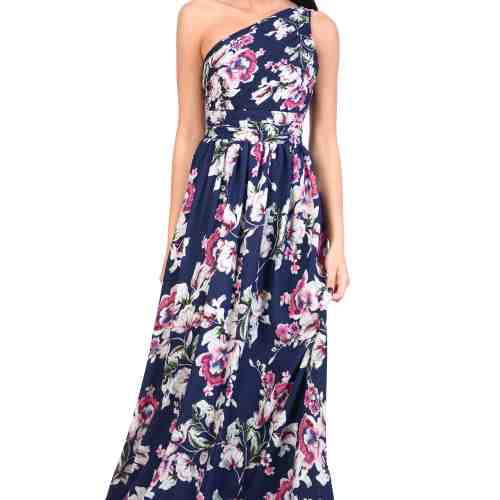 Rochie multicolora de seara lunga R1344BM