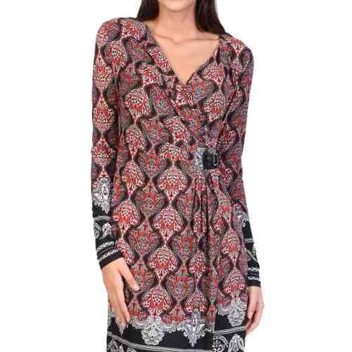 Rochie office multicolora petrecuta 202528 N/R
