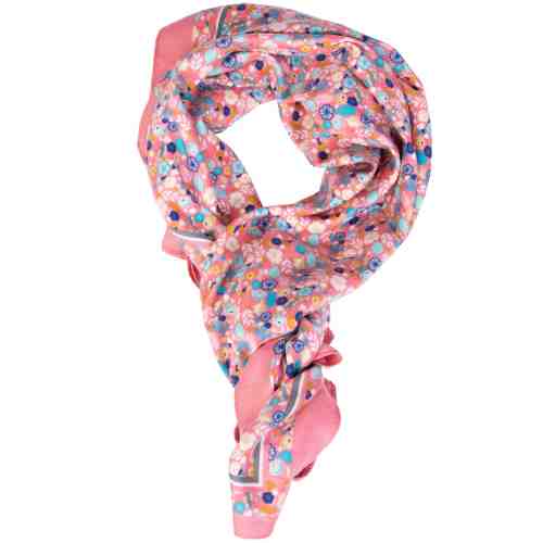 Esarfa roz cu imprimeu flori mici 1915 R