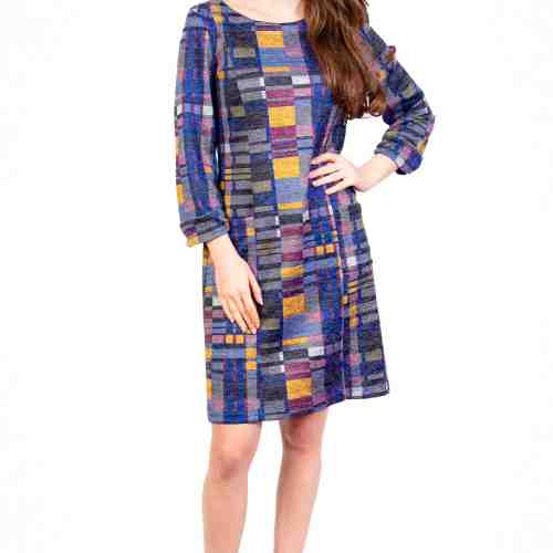 Rochie dreapta cu imprimeu geometric BC223 M