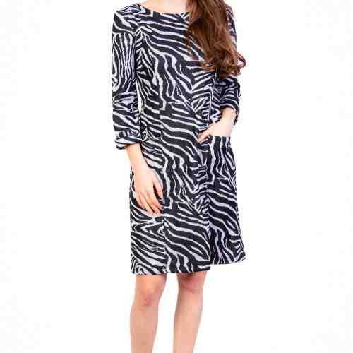 Rochie dreapta cu imprimeu zebra BC223 Z