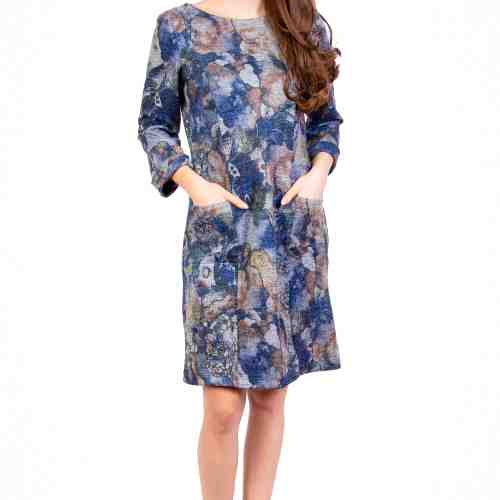 Rochie florala cu fir argintiu BC223 S