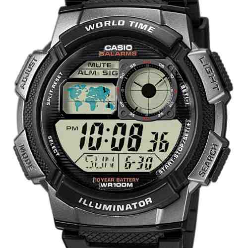 Ceas barbatesc Casio AE-1000W-1BVEF Collection Cronograf 10 ATM 43 mm