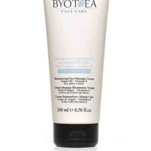 Crema Iluminanta Pentru Masaj Facial Cu Ulei De Argan Si Vitamina E - All Skin Types - Illuminating Face Massage Cream 200ml - BYOTEA