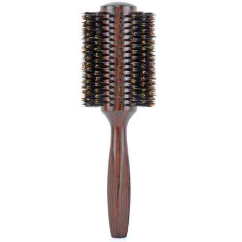 Perie Rotunda din Lemn de Abanos si Par de Mistret 100% - Ebony - 78mm