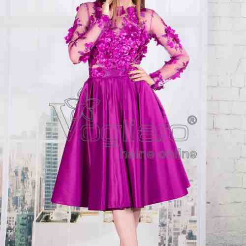 ROCHIE MIDI CU FLORI 3D