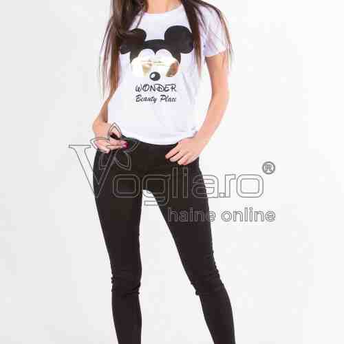 TRICOU CU MICKEY MOUSE ALB