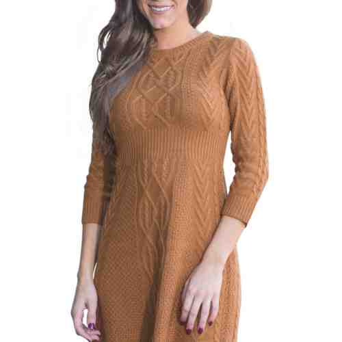 A565-8 Rochie scurta, casual, stil pulover tricotat