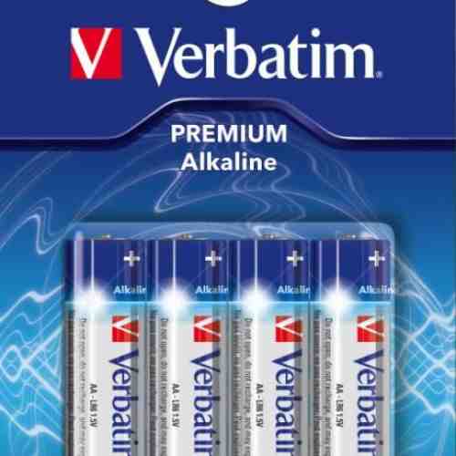 Baterii Alkaline Verbatim, AA, 4 buc.