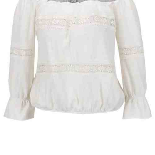 Bluza alba cu dantela si umeri expusi Miss Selfridge 