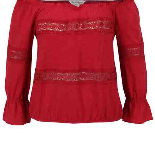 Bluza rosie cu dantela si umeri expusi Miss Selfridge