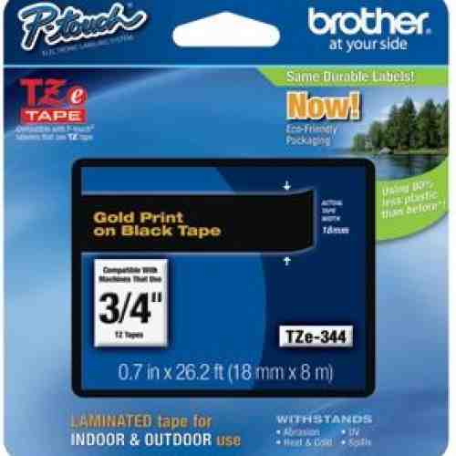 Brother Etichete TZE334 12mm (auriu/negru)