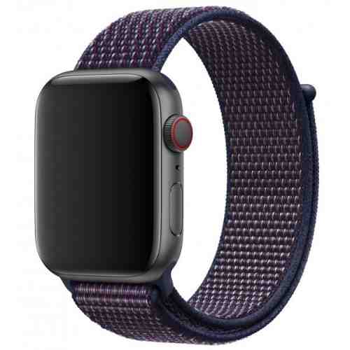 Curea pentru Apple Watch 38 mm iUni Woven Strap, Nylon Sport, Midnight Purple