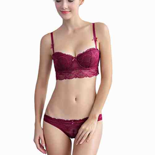 K595-2113 Lenjerie set format din sutien stil bustiera si chilot