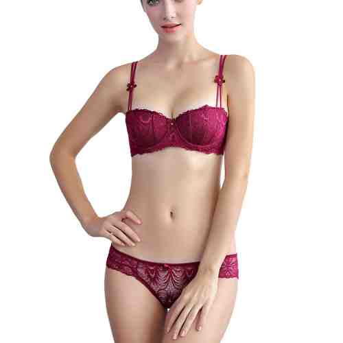K596-2113 Set lenjerie format din sutien tip balconette si chilot clasic