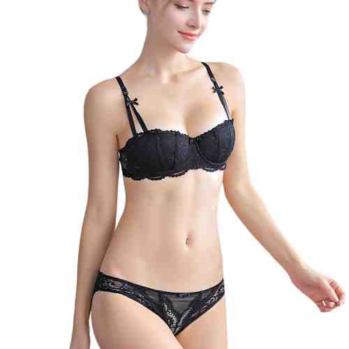 K601-1 Lenjerie tip deux-pieces formata din sutien balconette si chilot clasic