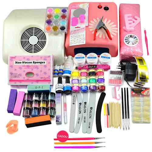 Kit Unghii False cu Gel UV - Promotie #09 + CADOU Set 3 Pensule Nail-Art