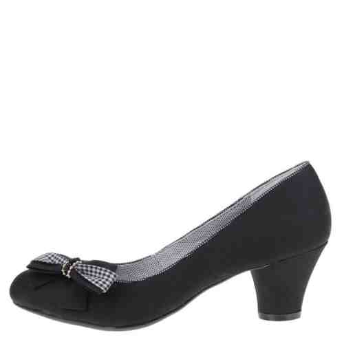 Pantofi cu toc negri cu funda Ruby Shoo Lily