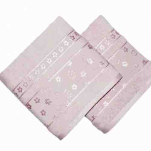 Set doua prosoape de maini, Bahar Class Home Collection, 339BHR1240, Roz