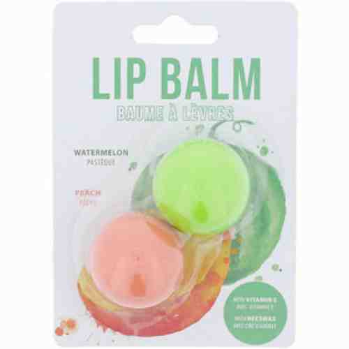 Set Duo Lip Balm (Balsam de buze cu aroma de pepene rosu 2,8g + Balsam de buze cu aroma de piersici 2,8g), 56 g