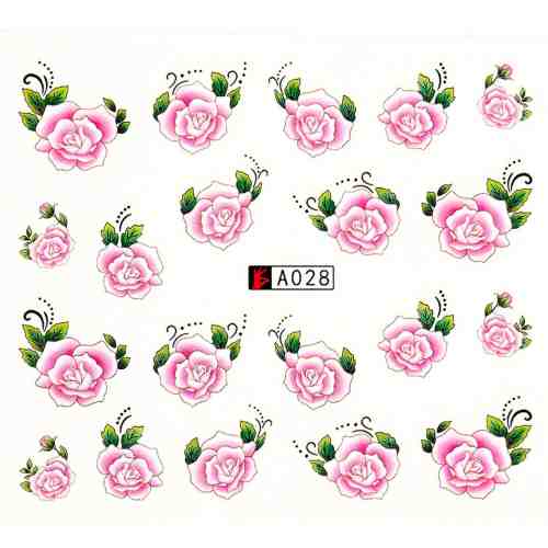 Tatuaj unghii A028 flori