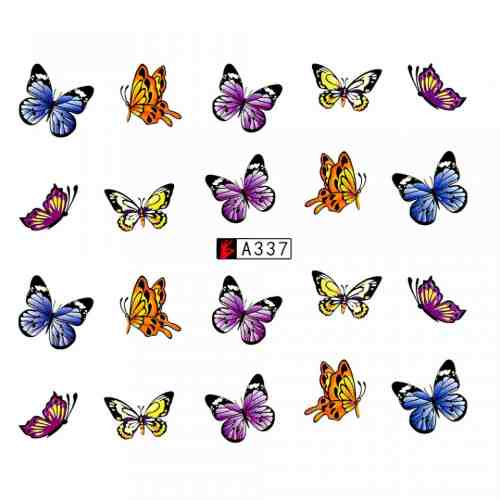 Tatuaj unghii A337 fluturi