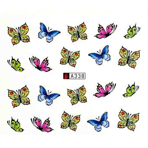Tatuaj unghii A338 fluturi