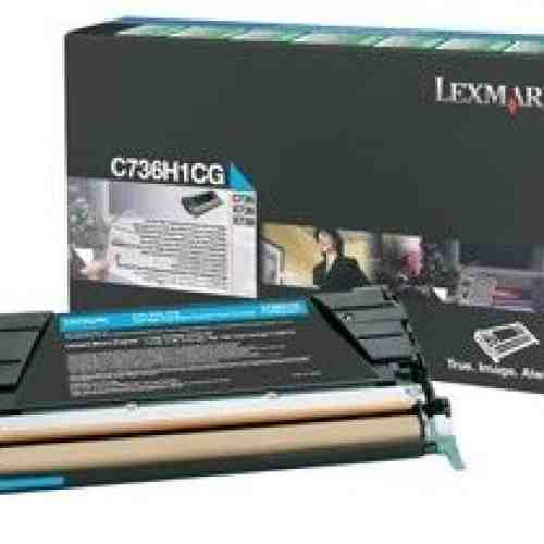 Toner Lexmark C736H1CG (Cyan - de mare capacitate - program return)